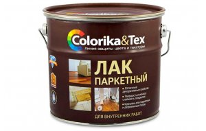 Лак паркетный алкидно-уретановый "Colorika&Tex" полуматовый 2,7л